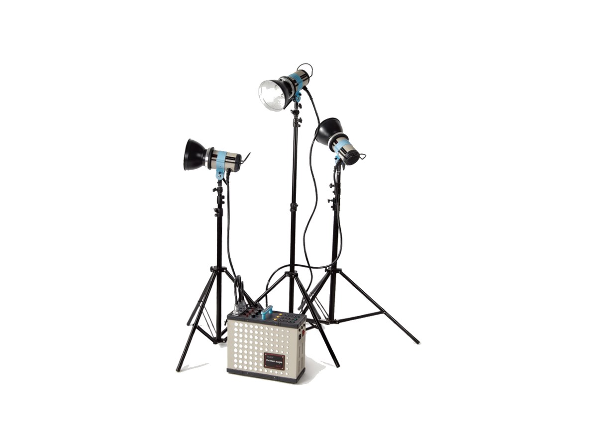 4200 Ws two-head power pack set with two flash heads on stands